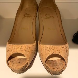 Christian Louboutin cork heels 37.5